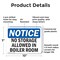Signmission No Storage Allowed In Boiler Room, 10 in W x Rectangle, Plastic OS-2PACK-NS-P-710-L-14853 - alternate 2